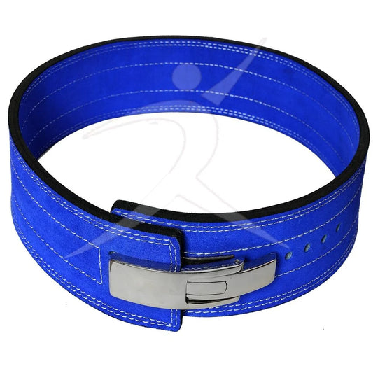 ™ Weight Power Lifting Leather Lever Pro Belt Gym Training Blue Small